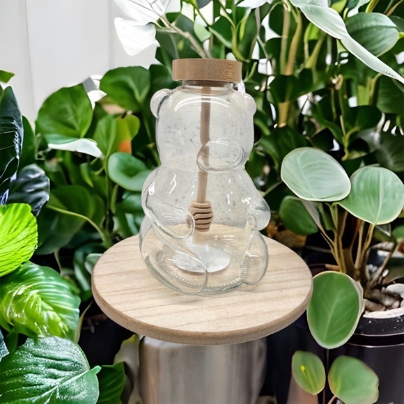 Target Accents Target Bullseye Honey Bear Glass Jar With Wood Spoon